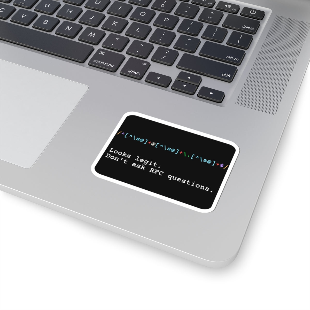 Regex Email Validator (Bold Optimism) Sticker (Dark Mode)