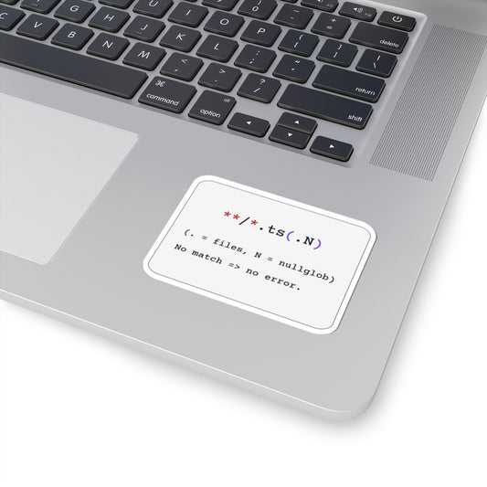 Zsh Recursive Glob Sticker (Light Mode)