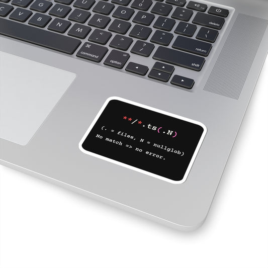 Zsh Recursive Glob Sticker (Dark Mode)