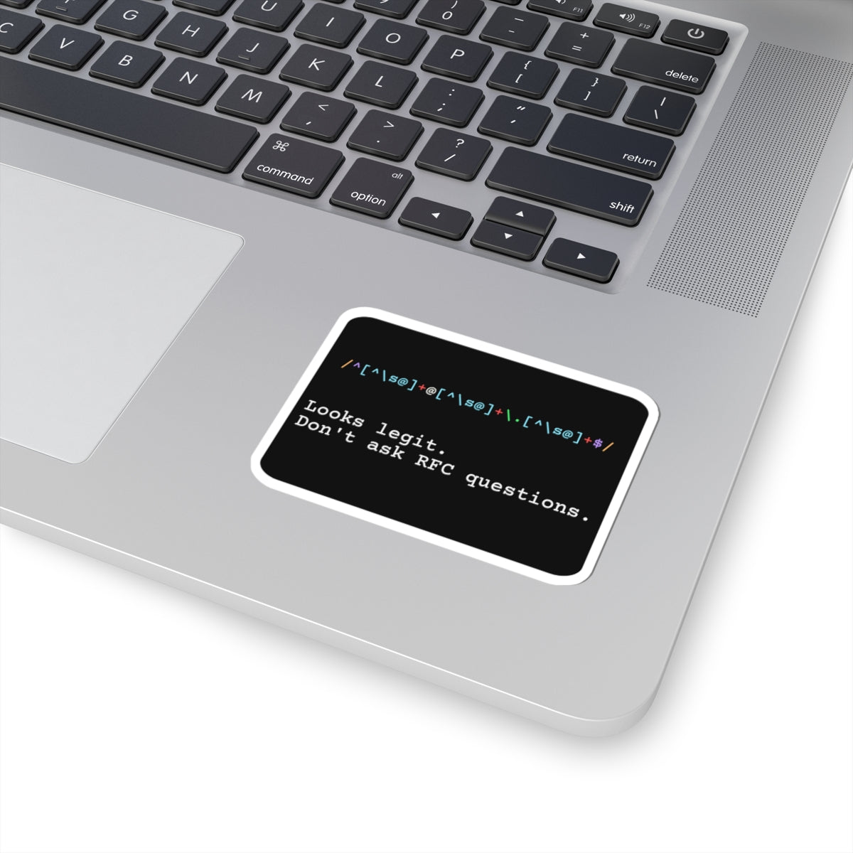 Regex Email Validator (Bold Optimism) Sticker (Dark Mode)