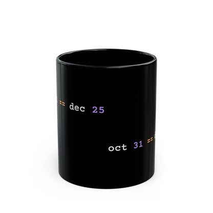oct 31 == dec 25 Mug (Dark)