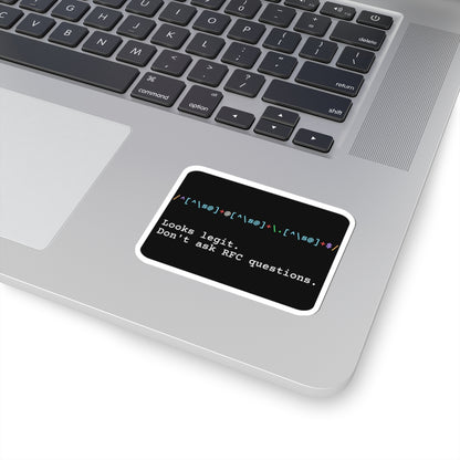 Regex Email Validator (Bold Optimism) Sticker (Dark Mode)