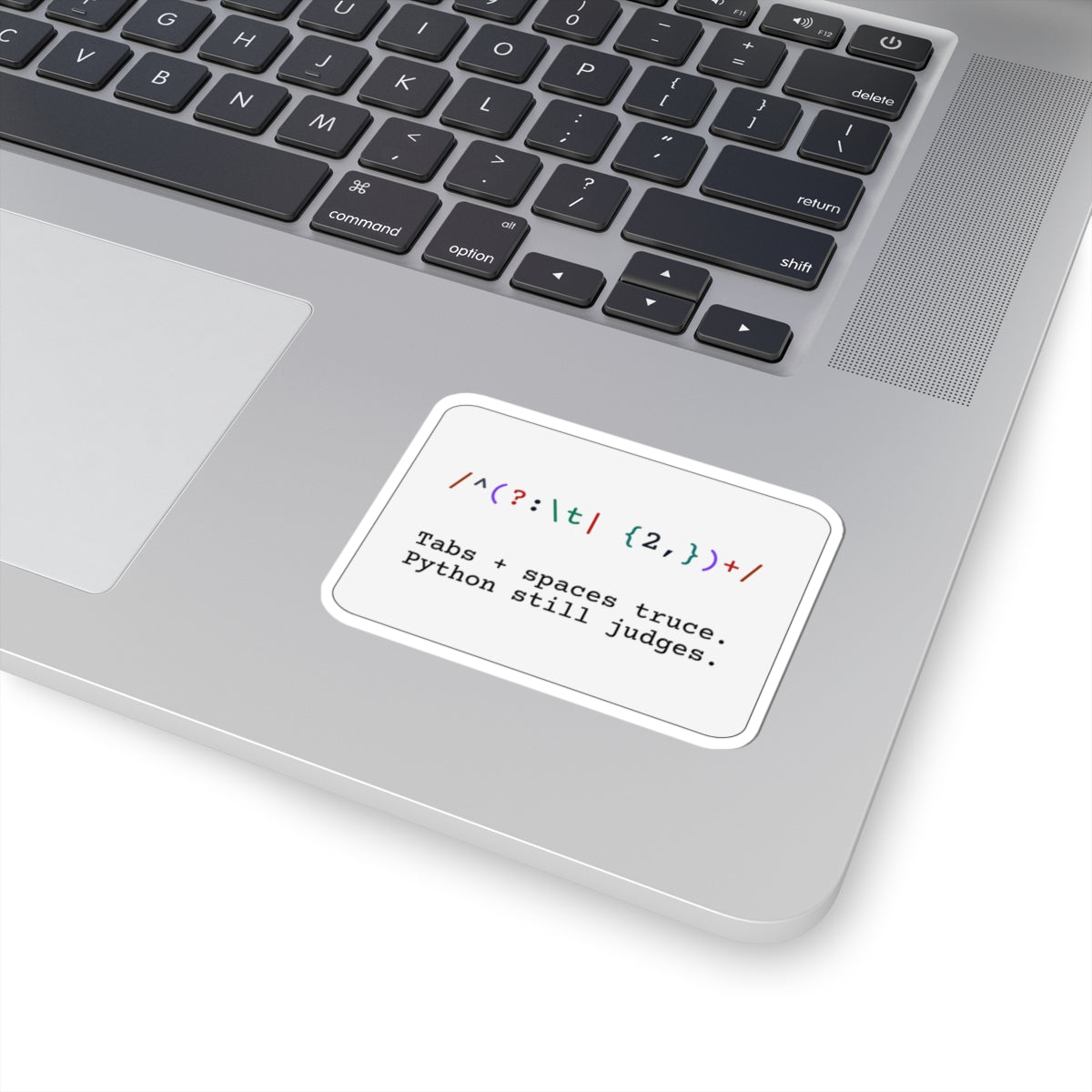 Regex Indentation Truce Sticker (Light Mode)