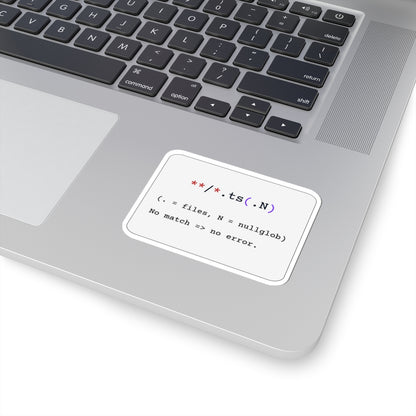 Zsh Recursive Glob Sticker (Light Mode)