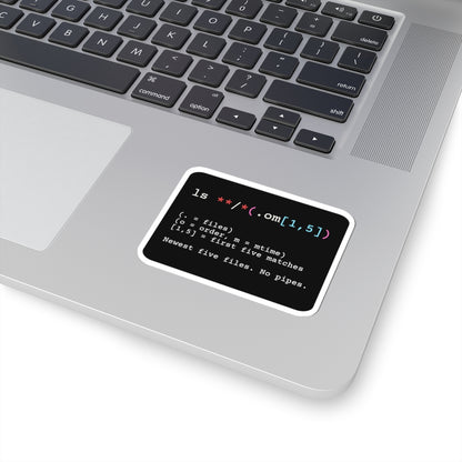 Zsh Glob Qualifiers Cheat Sticker (Dark Mode)