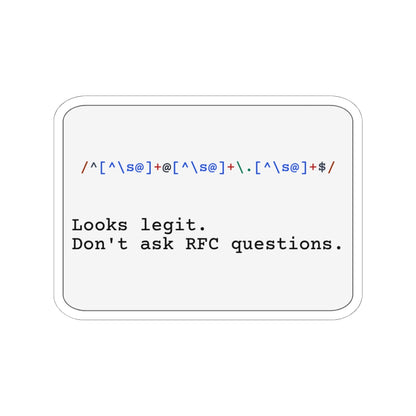 Regex Email Validator (Bold Optimism) Sticker (Light Mode)