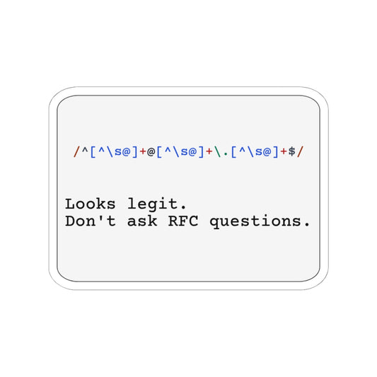 Regex Email Validator (Bold Optimism) Sticker (Light Mode)