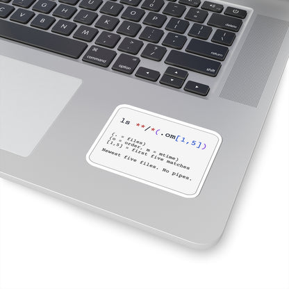 Zsh Glob Qualifiers Cheat Sticker (Light Mode)