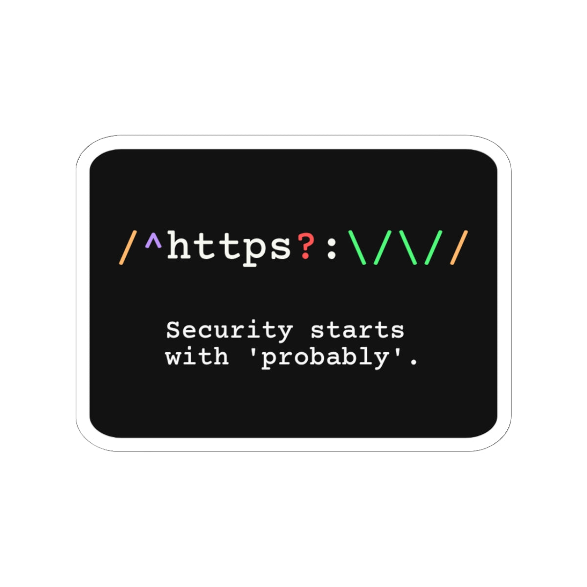 Regex Probably A URL Sticker (Dark Mode)
