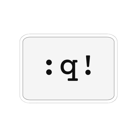 Quit Vim Sticker (Light)