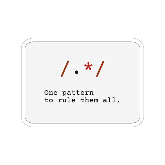 Regex Match Everything Sticker (Light Mode)