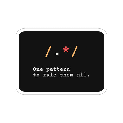 Regex Match Everything Sticker (Dark Mode)