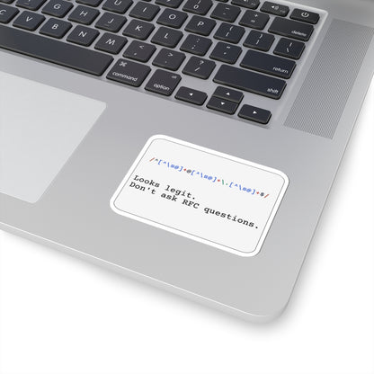 Regex Email Validator (Bold Optimism) Sticker (Light Mode)
