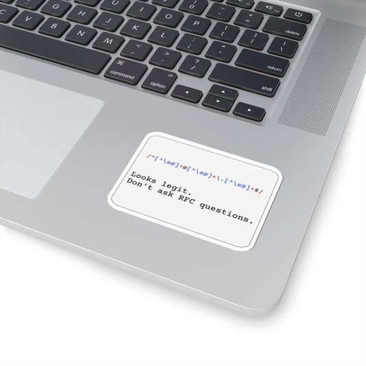 Regex Email Validator (Bold Optimism) Sticker (Light Mode)