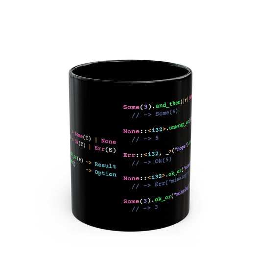 Rust Option / Result Mug (Dark)
