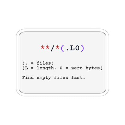 Zsh Zero-Byte Files Sticker (Light Mode)