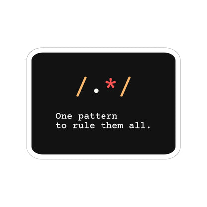 Regex Match Everything Sticker (Dark Mode)