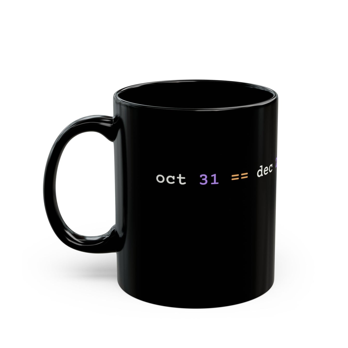 oct 31 == dec 25 Mug (Dark)