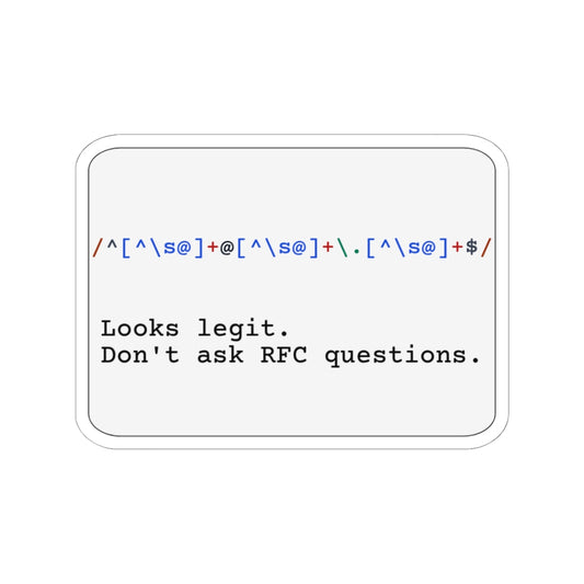 Regex Email Validator (Bold Optimism) Sticker (Light Mode)