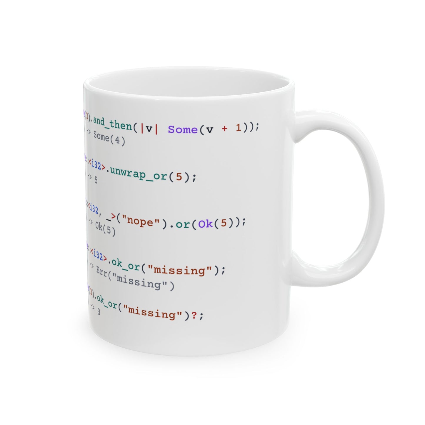 Rust Option / Result Mug (Light)