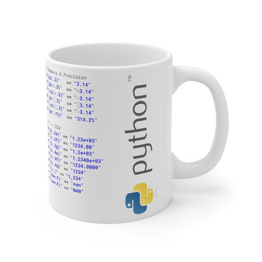 Python String Formatting Cheats Mug